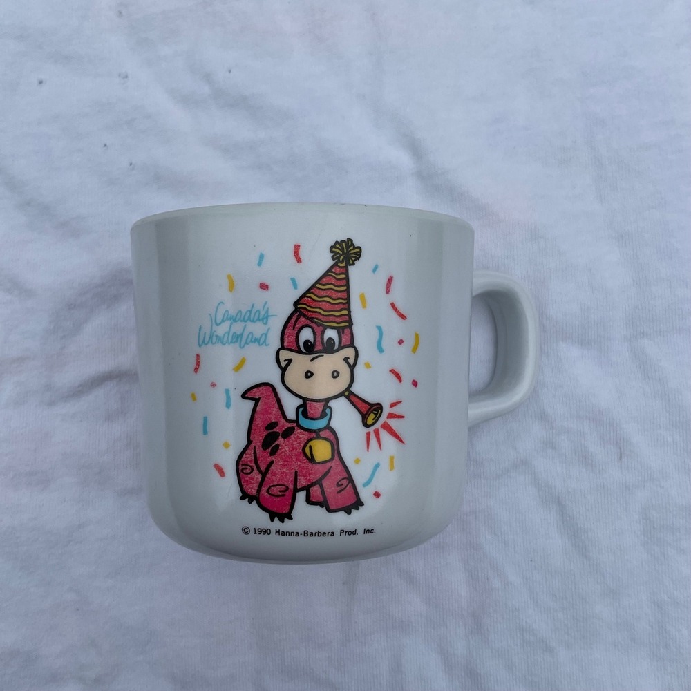 Canada's Wonderland Dino Vintage  Mug Hanna Barbera 1990s Souvenir Collectible